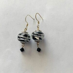 Venetian glass beaded earrings.